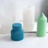 Cylindrical Candle Casting Resin Mold DIY Geometric Striped Aromatherapy Candle Silicone Mould Cake Art Craft Soap-Decor