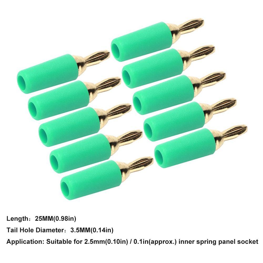 10 PCS Copper Gold Plated Banana Connector Speaker Plug Connector Speaker Connection