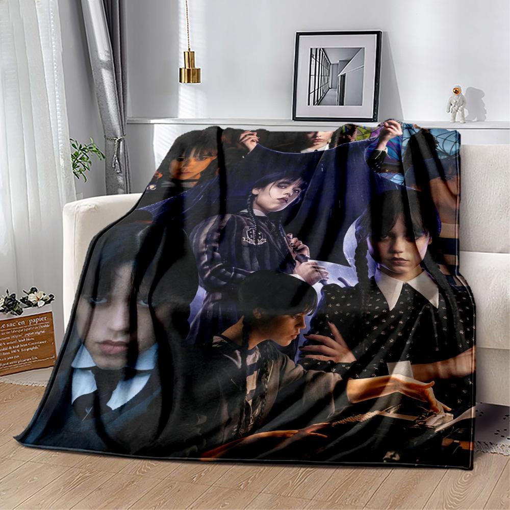 Wednesday blankets Suitable for sofas,travel, living rooms also a good gift for friends and family Suitable for all seasons.