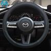 100% DERMAY Brand Leather Sport Car Steering Wheel Cover High Quality for Mazda 3 Bl Bj Bn 323 Axela 3 Sport Auto