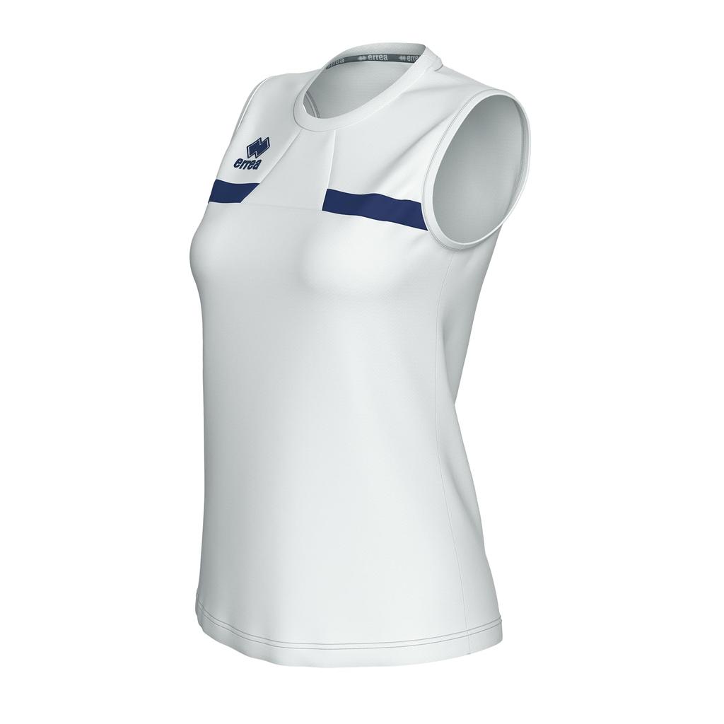 Competition Sleeveless Shirt MARGIE JR [Elea] White/Navy