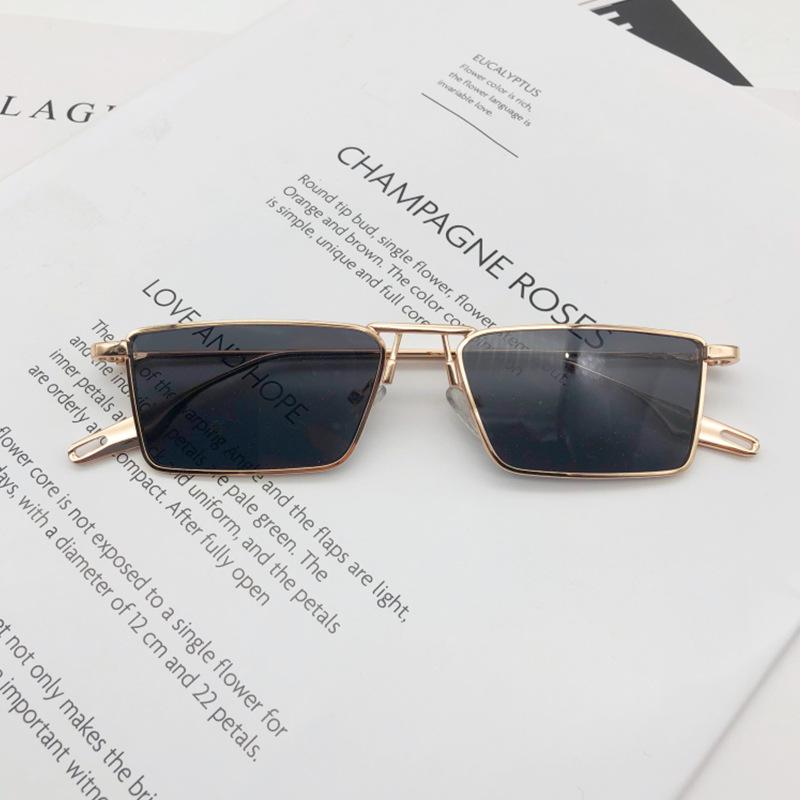 Солнцезащитные очки Mo Wei Metal Square Small Frame женские, светло-зеленые, те же