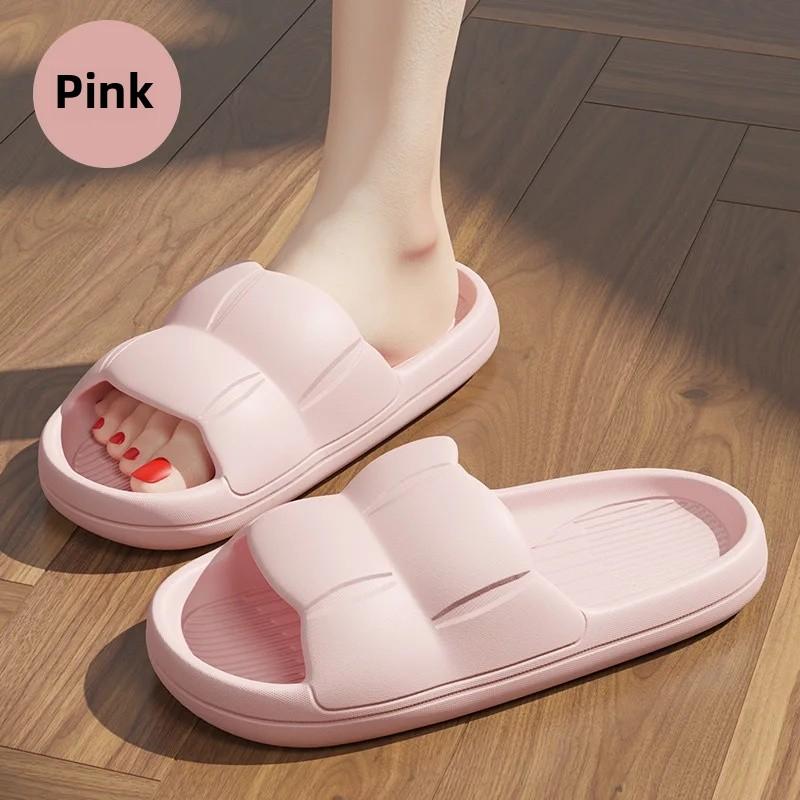 Summer Home Use Soft Bottom Indoor Slippers For Men And Women Anti-Slip Wear Resistant Bathroom Slippers Couple Slippers