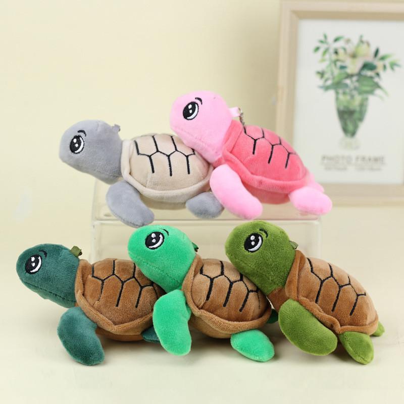Soft Plush Sea Turtle Toy Keychain For Bags Durable Short Plush Stuffing