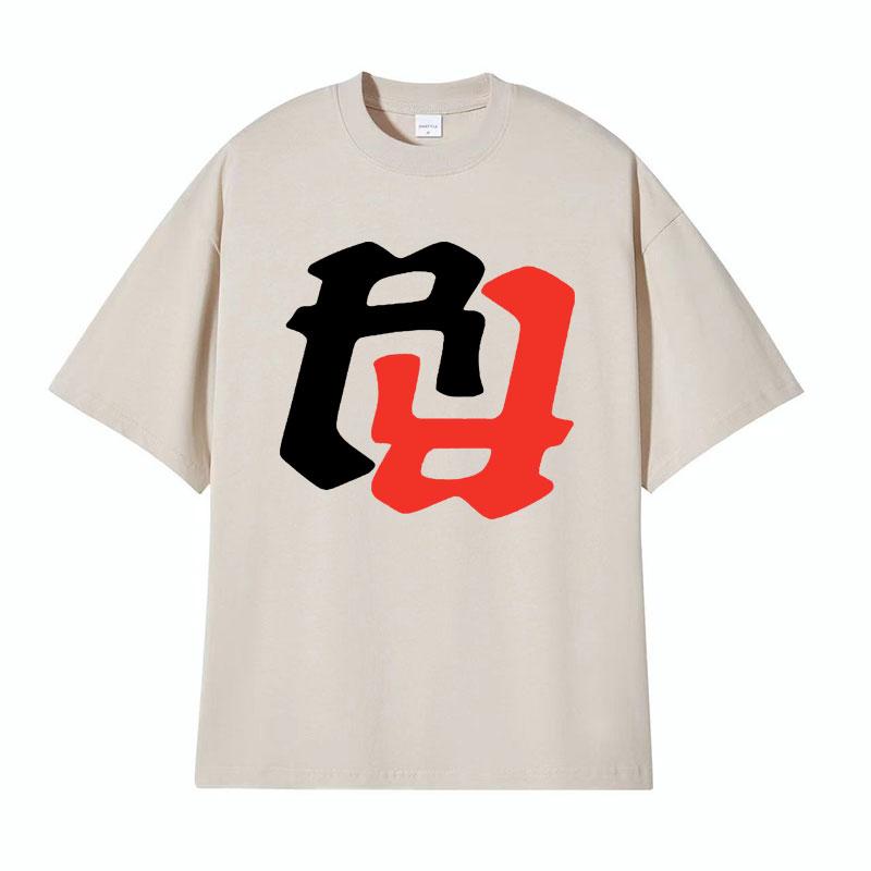 Rapper RR KanKan Logo Graphic Print Tshirts Summer Men Women Clothing Y2k Vintage T Shirt Oversized Cotton Short Sleeve Tshirt