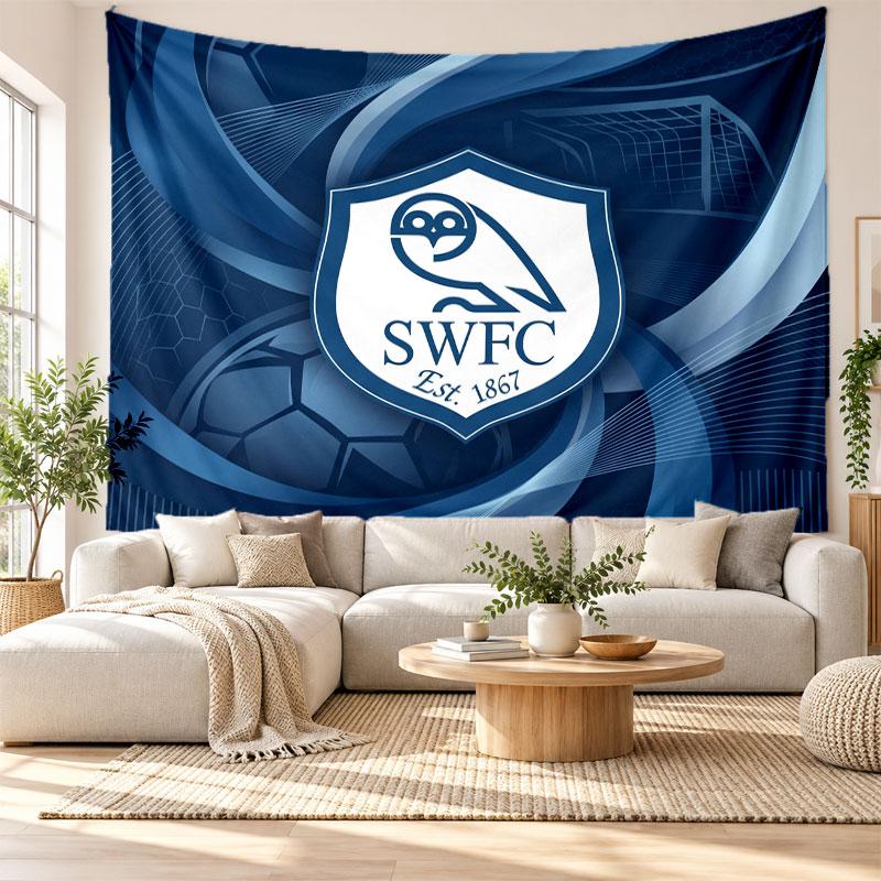 Sheffield Wednesday Football Wall Tapestry, Soft Fabric Wall Hanging, Decorative Backdrop For Bedroom Home Wall Art