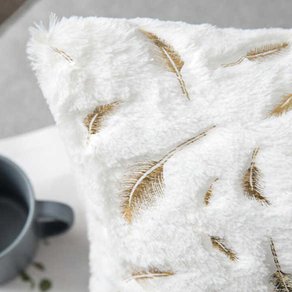 Короткий флисовый бронзовый плюшевый наволочка Зимняя теплая пушистая наволочка для сна Домашняя подушка-подушка Чехол на подушку 45*45см