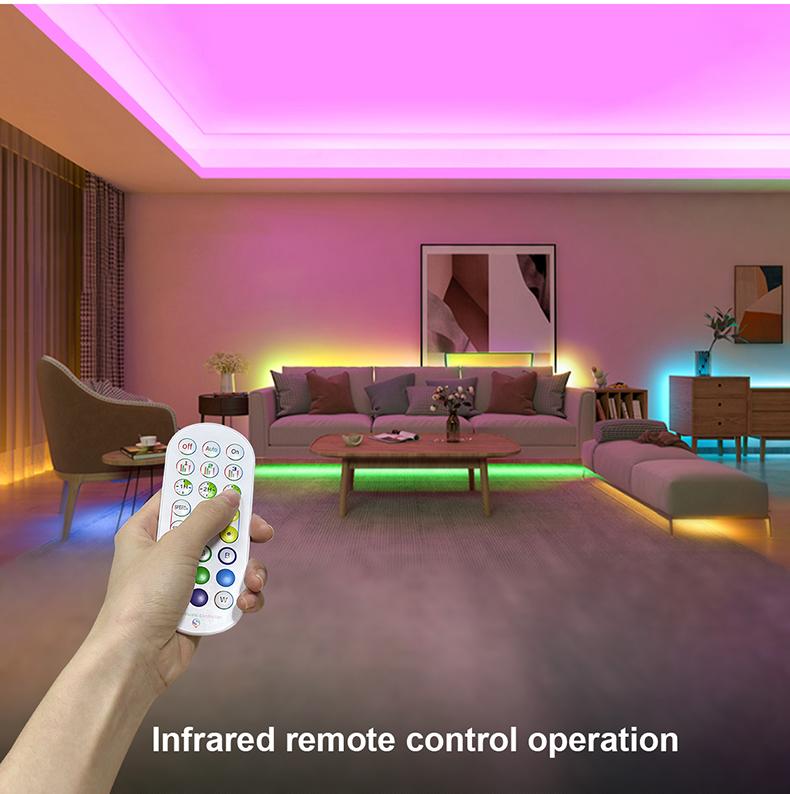 Smart Life Tuya Wi-Fi RGB светодиодные ленты контроллер RGB DC 5 В-24 В встроенный микрофон синхронизация музыки работает с Alexa Google Home