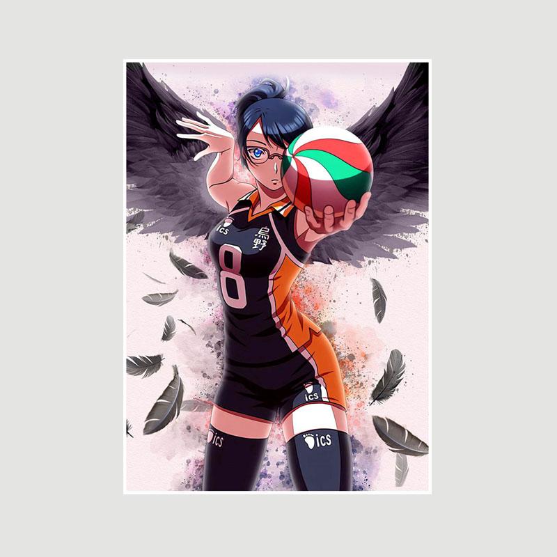 Домашний декор Картина Милая маленькая Лоли Аниме Девушка Плакат Милая Лолита Манга Фигурка Белые бумажные постеры и принты Бар Спальня Украшения Фреска