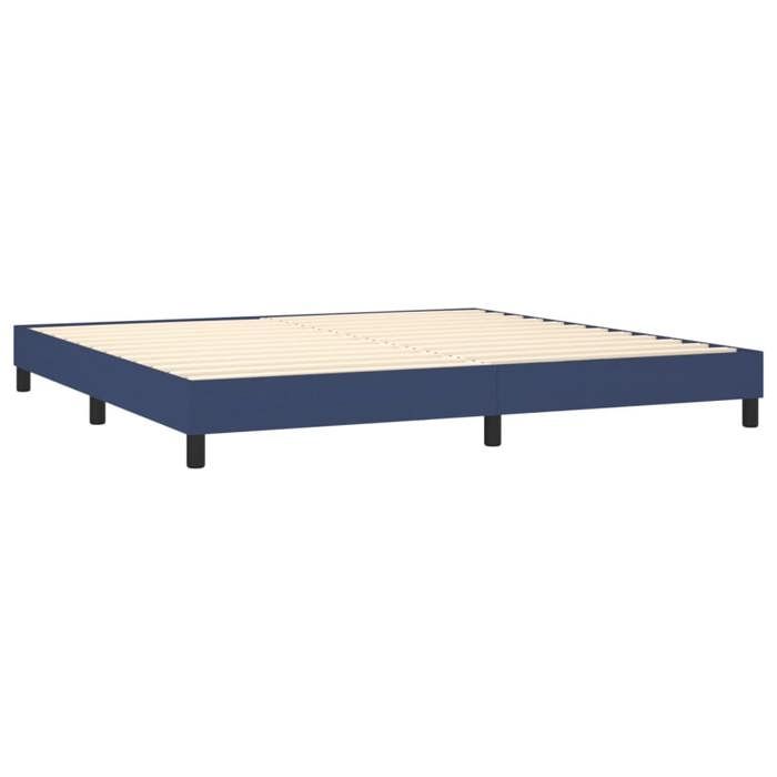 Maison Exclusive - Sommier à lattes de lit avec matelas Bleu 200x200 cm Tissu