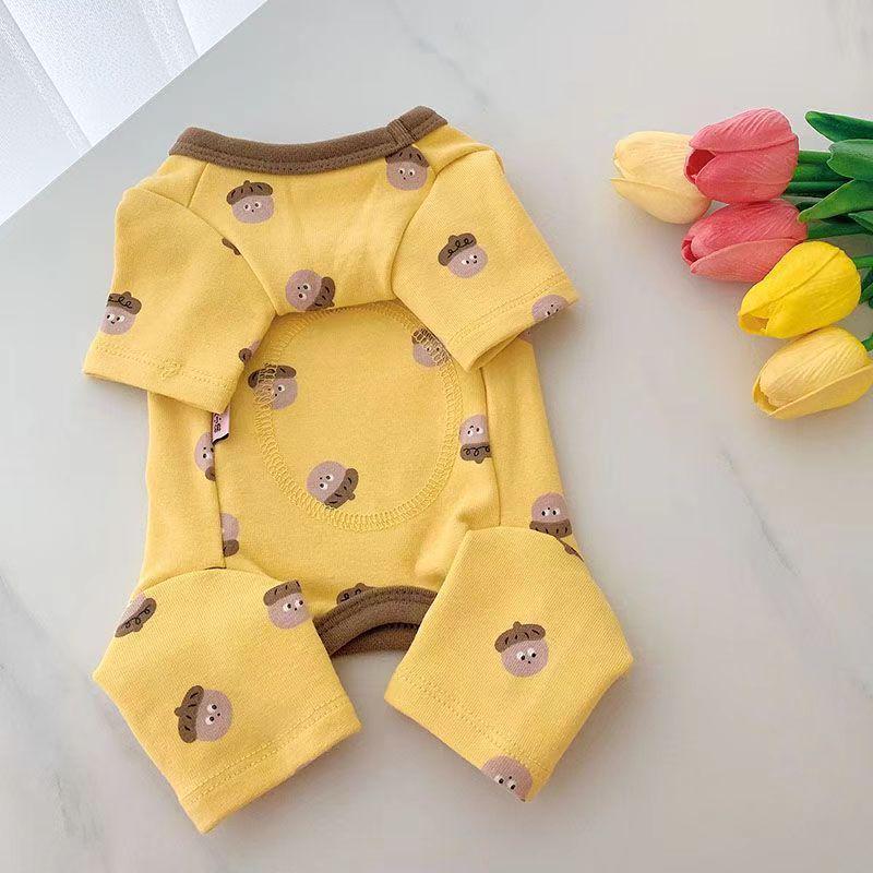 Четырехлапые пижамы для маленьких собак: Антилинька Шнауцер, Бишон, Пудель Защита живота для Осени и Зимы
