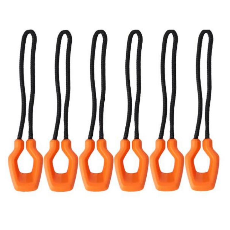 6PCS Universal Backpack Zipper Lanyard Multi-Purpose Anti Loss Luminous Purse Handbag Zipper Pulls Cord Replacement for Outdoor Sports Accessories