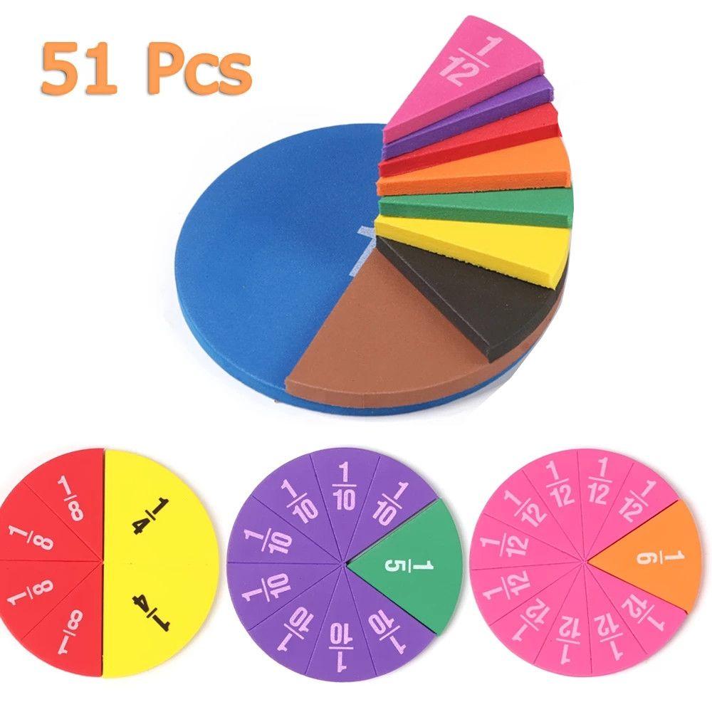 Math Teaching Toy Fraction Educational Montessori Educational Fraction Instrument Demonstrator