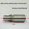 Motorcycle Modification Exhaust Pipe Exhaust Middle Section 28 30 32 33 35 38 40 42 45mm Adapter 51mm Exhaust