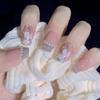 Pearl Camellia Wearable Nail Art - Pure Desire Style Fake Nails for Girls