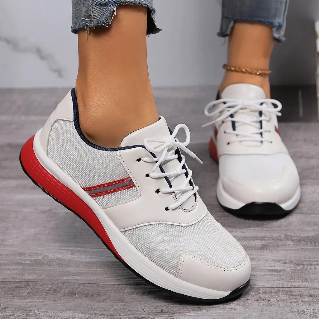 Women Causal Sneakers Summer New Fashion Breathable Ladies Mesh Lace Up Sports Shoes for Women Platform Walking Designer Shoes