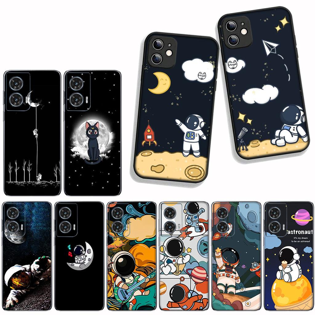 for OPPO A18 A16 A17 A38 A54 A40 A60 A80 A78 A79 A57 A55 A96 A15 A12 a53 Phone Cover Case Moon Stars Sky Astronaut Cat Rocket