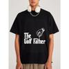 Белая футболка с текстом The Golf Father и графикой клюшки для гольфа для повседневной носки