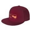 Fashion Yingkou China City Marked On Country Map Flat Brim Sun Hat  Not Easy To Deform Hats For Women