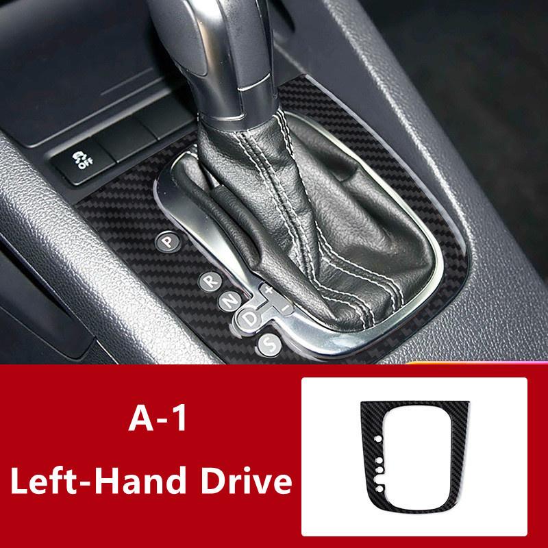 Carbon Fiber Car Interior Decoration Stickers Car Styling For Volkswagen VW Golf 6 Center Console Cover Trim Inner