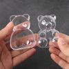 10pcs Bear Shaped Gift Box Clear Plastic Bear Candy Snack Container for Wedding Birthday Party Decor Supplies Baby Shower Favors