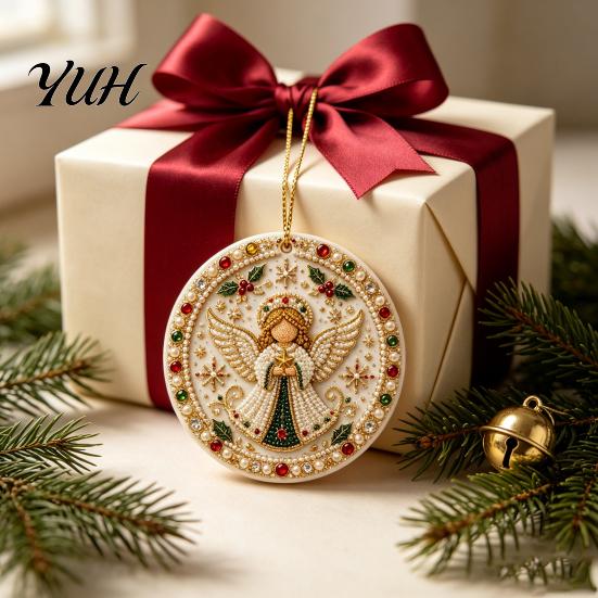 Christmas Hanging Ornament Acrylic Ornament, Double Side Printed Animal Shaped Holiday Tree Decor Pendant, Festive Home Decoration