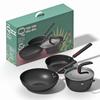 DStt Qizizi Stainless Steel 3-Piece Cookware Set