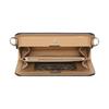 Fendi Palladium Plated Metal Button Closure Crossbody Wallet Men Wallet Brown 7M0346-AJF8-F1EGA