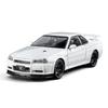 1/24 Nissan Skyline GTR R34 Форсаж Модель машины из сплава Звук Свет Коллекционная Миниатюрная Voiture Литая Игрушечная Машина Мальчик C342