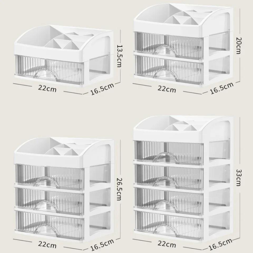 Ящик для хранения в стиле ящика Прозрачный ящик для хранения ювелирных изделий Средства по уходу за кожей Вместительный органайзер для хранения на рабочем столе Пылезащитный органайзер