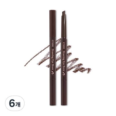 Новый автоматический карандаш для бровей Drawing Eyebrow 0,25 г, нет. 3 коричневых, 6 шт.