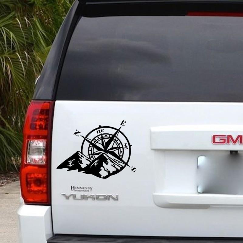 2 шт. Виниловая Автонаклейка Роза Навигация Наклейка на Авто Внедорожный Компас Тотем Горный Компас Капот Автомобиля