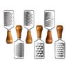 Portable Steel Cheese Shredding Gadget Multipurpose Vegetable Grater Essential Kitchens Tool With Nonslip Wood Handle