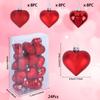 Heart Ornament Heart Baubles Hanging Ornament for Valentine Day Decors Mother Day Christmas Tree Wedding Party Decoration