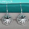 URMYLADY 925 Sterling Silver Flower Earrings For Women Wedding Engagement Party Fashion Jewelry