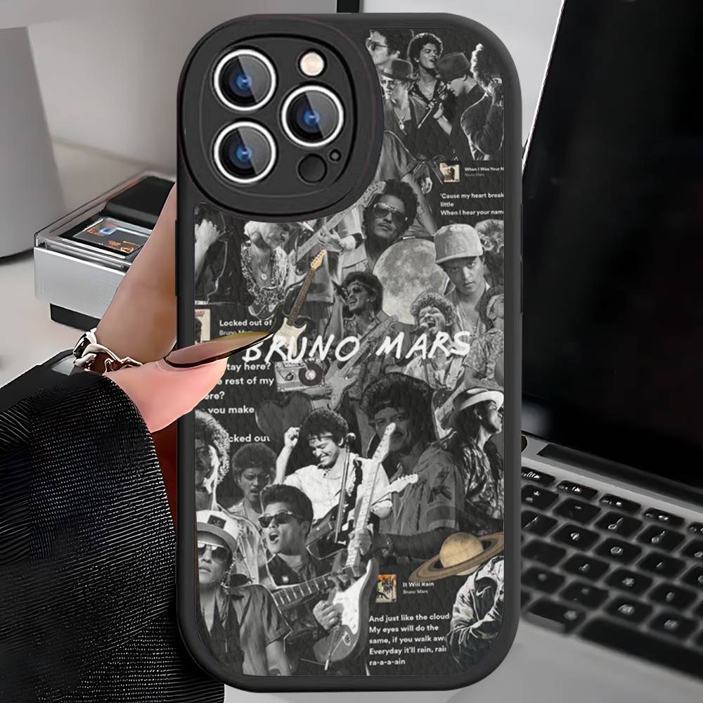 Famous Bruno Mars The Romantic Leather Phone Case For IPhone 15 14 13 Pro Max 12 11 16 Plus Phone Cover