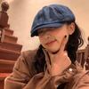 Street Style Retro Forward Hat Cotton Women Artist Hat Vintage Denim Berets Cap  Party