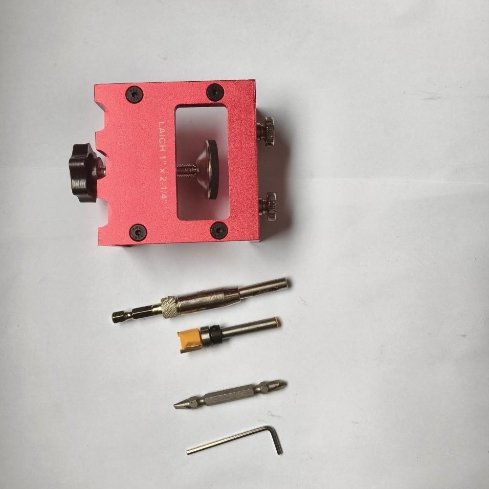 Red Bolt Mortise Installation Kit Aluminum Zinc Zinc Alloy Bolt Mounting Kit Wooden Doors
