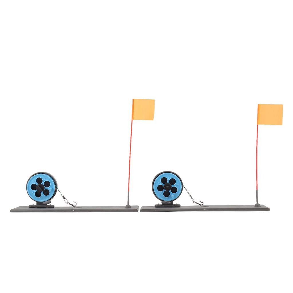 2 шт. Автоматическая плавающая удочка для подледной рыбалки с маркером-флагом, устойчивая, портативная, с наконечником для подледной рыбалки