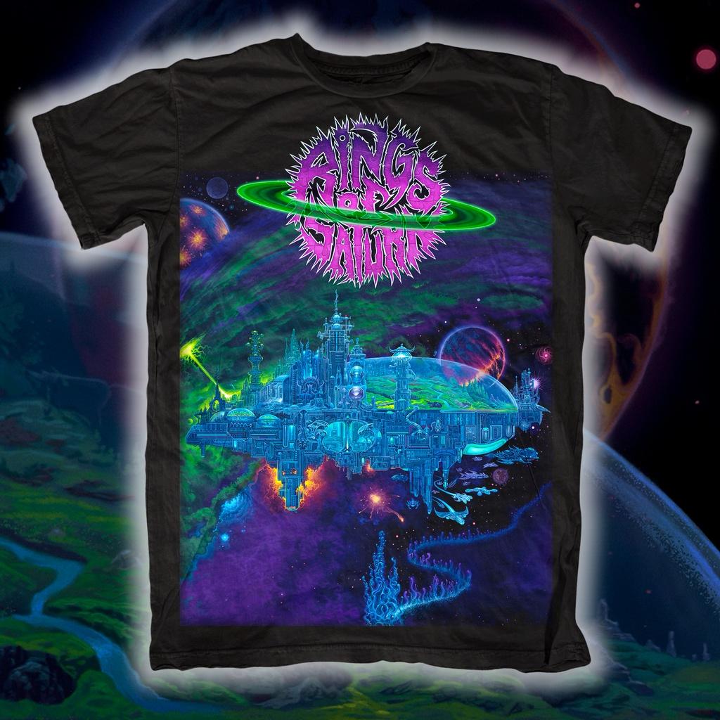 2026New Rings of Saturn Band Graphic Cotton T-shirt Unisex Summer Short Sleeve Fashion Brand Tee Luxury Casual Vintage Retro Top