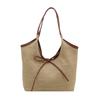Autumn shoulder straw woven bag women's woven bag large capacity beach bag light portable shoulder armpit bag tote bag