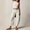 Fashion Retro Wide Leg Loose Jeans Women's Medium Low Waist Washed Denim Trousers