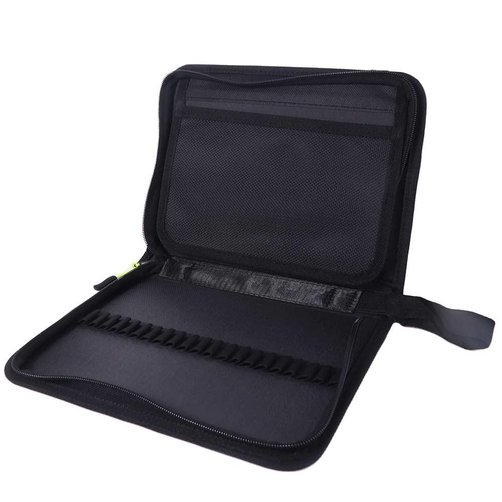 Large Capacity Zippered Slots Organizer Sketching Pencil Bag Art Markers Brush