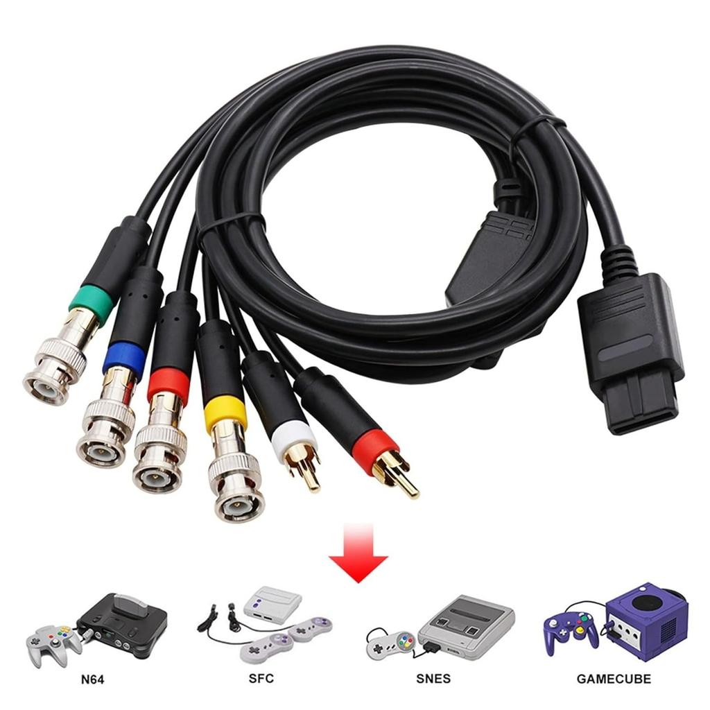 Cable for N64 Video Consoles Composite Cable with Strong Stability, Black