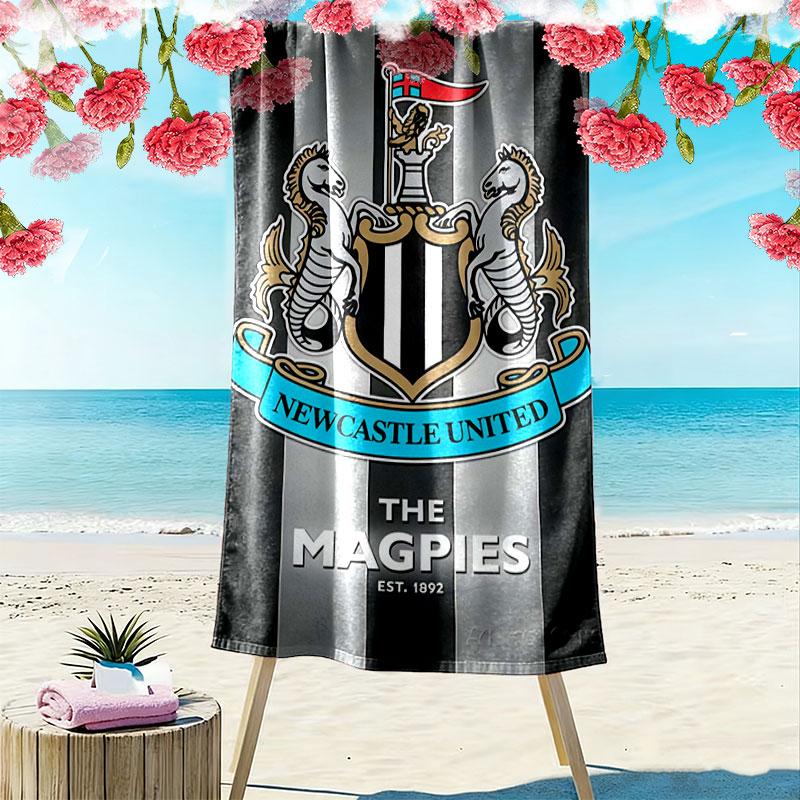 NUFC proter logo Print Beach Towel, Large Soft Quick Dry Towel for Beach Camping Swimming