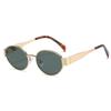 Oval Sunglasses For Women With High-end Metal Sunglasses Small Frame Retro Internet Celebrity Street S Sunglasses 2180