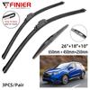 3PCS Wiper Blades For Honda HR-V Vezel 2013-2019 26" 18" 10" Fit Front Windshield Windscreen Window Brushes Cutter Accessories