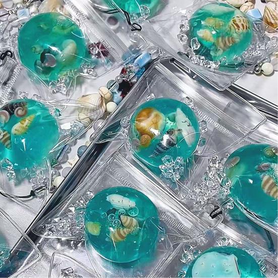Ocean Seashells Stress Ball Anxiety Relief Clear Ball Squeeze Toy Home Office Workers Hand Relaxation Sensory Ball