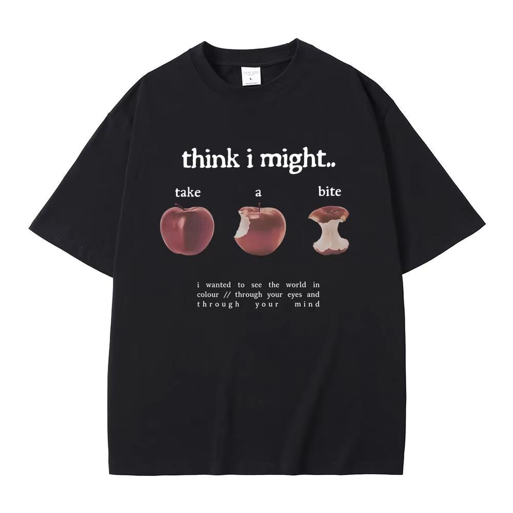 Beabadoobee Think I Might Take A Bite Мерч Футболки Мужские Женские Мода Поп-музыка Футболки Мужские Оверсайз Футболки