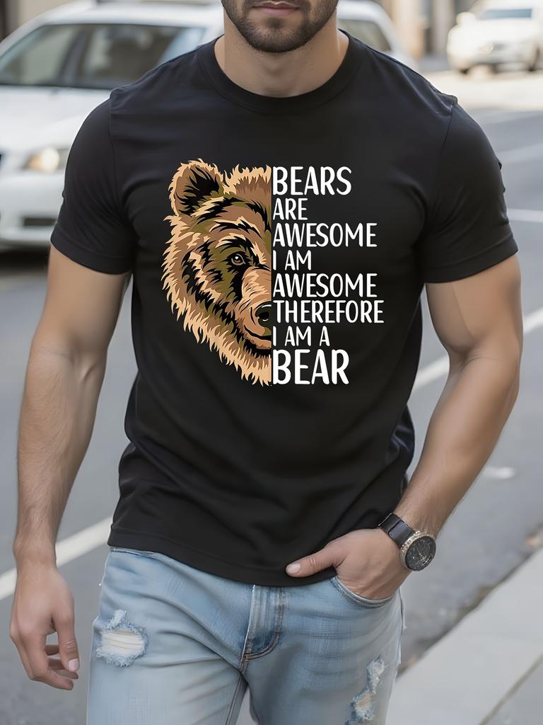 Funny Bear Graphic Tshirt Bears Are Awesome Saying Black ...